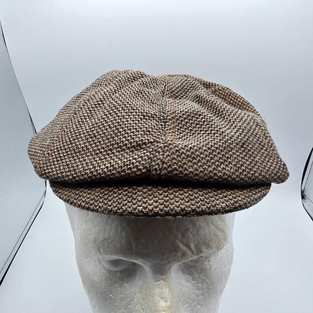 Dorfman Pacific Co Adults Large Wool Brown Newsboy Cabbie Cap Work Casual